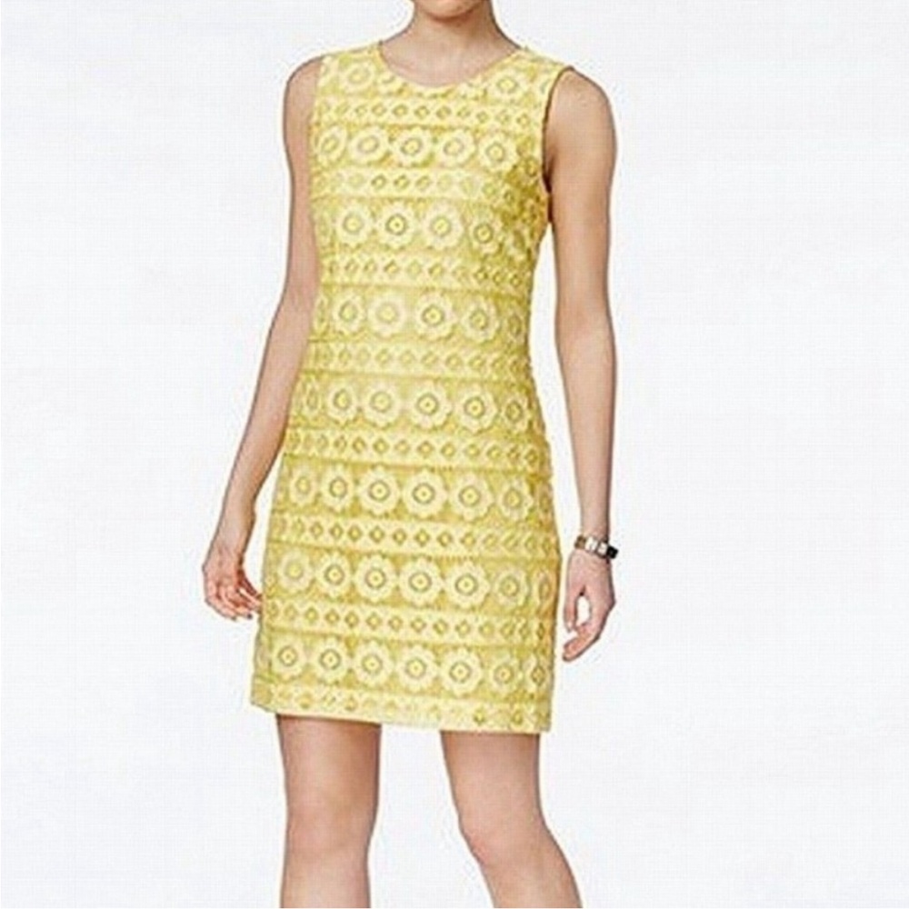 Tommy Hilfiger Women's Floral Lace Sleeveless Sheath Dress - Picture 3 of 11